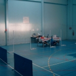 Occupation de la halle des sports par les tudiants le 13 octobre 2003 photo n4 